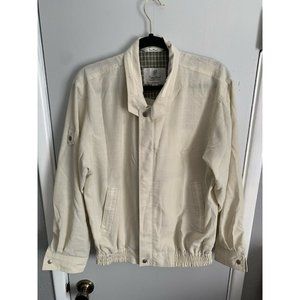 TROY BROS jacket Zip light Ivory Off White Yellow